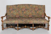 LOUIS XIV STYLE WALNUT SETTEEL