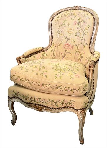 LOUIS XV ARMCHAIR, 19TH CENTURY,
