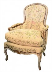 LOUIS XV ARMCHAIR, 19TH CENTUR