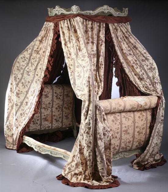 LOUIS XV BLUE AND GREY PAINTED