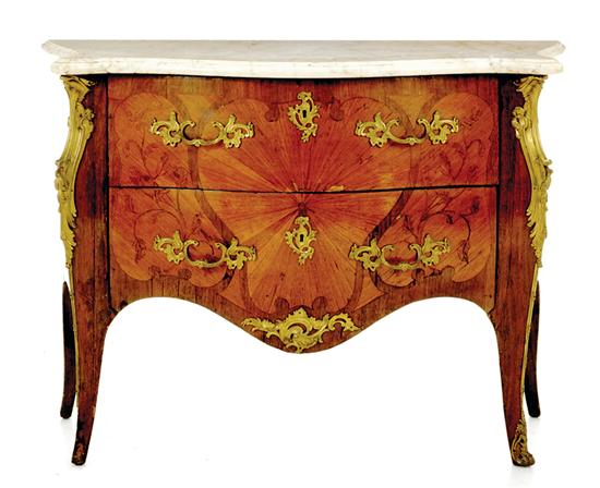 Louis XV bronze-mounted mahogany