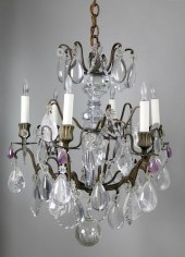 LOUIS XV BRONZE, ROCK CRYSTAL,