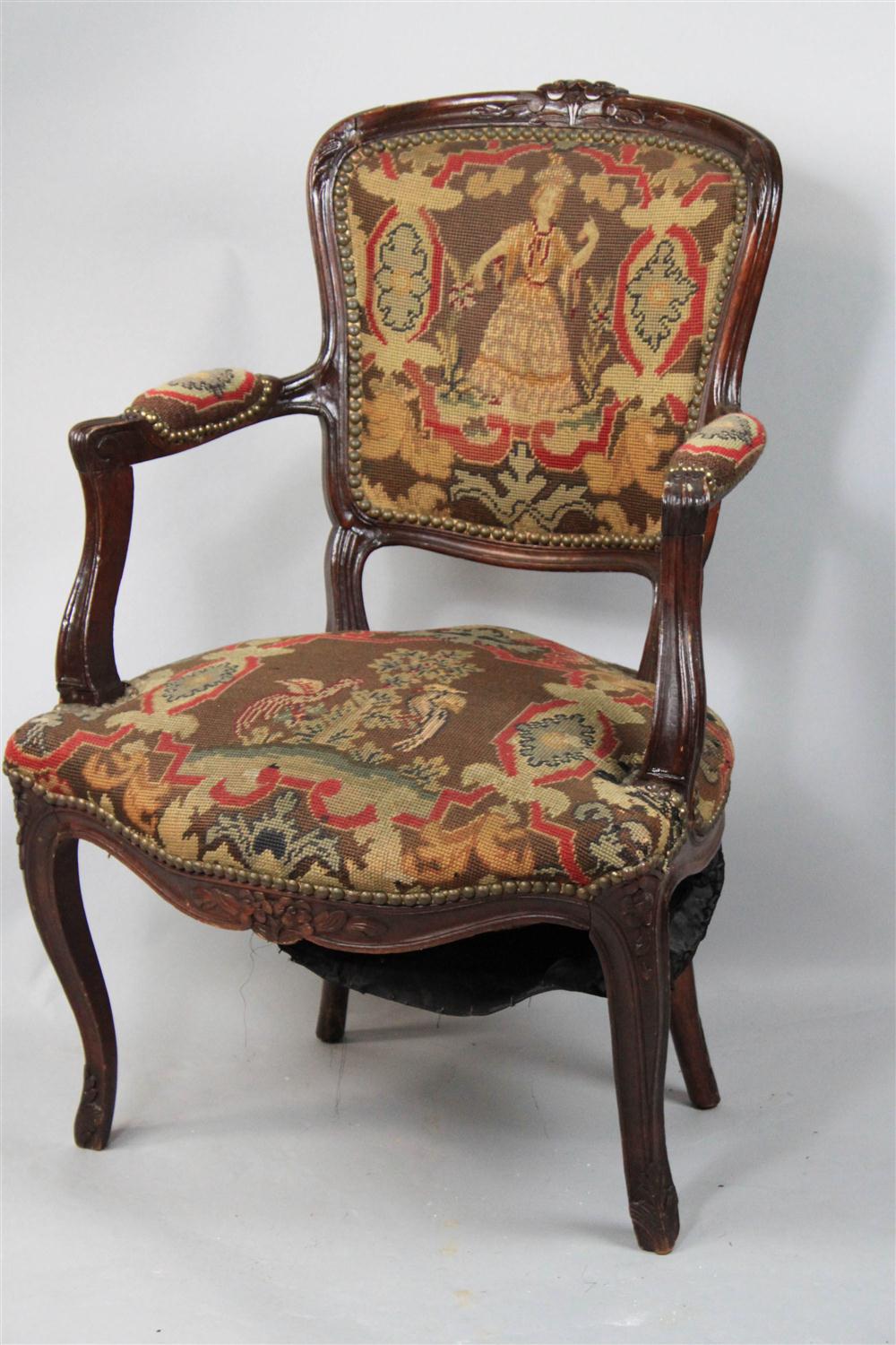 LOUIS XV CARVED BEECHWOOD
