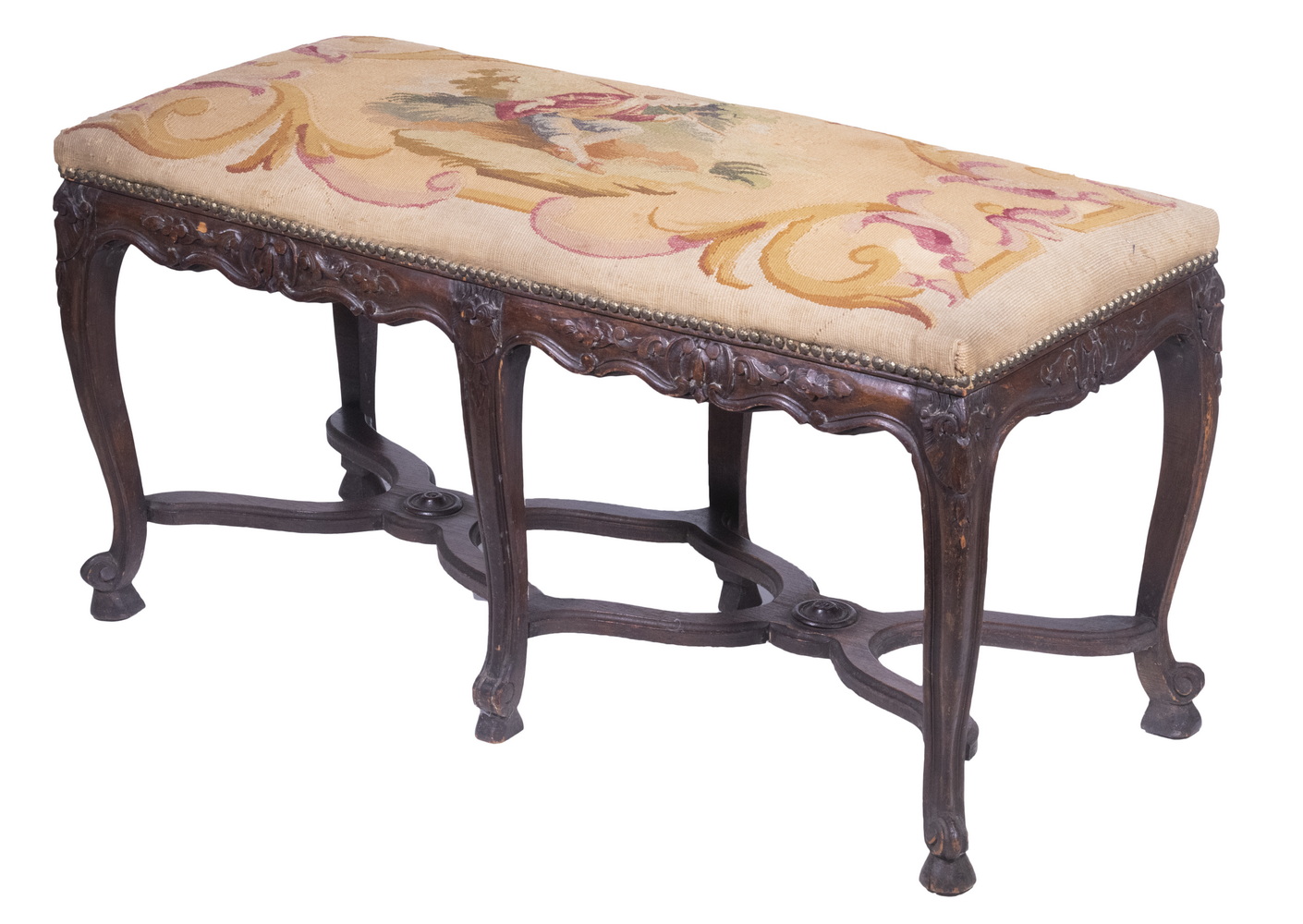 LOUIS XV CARVED BENCH Early 20th c.