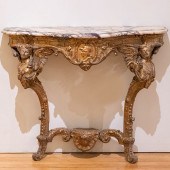 LOUIS XV CARVED GILTWOOD CONSO