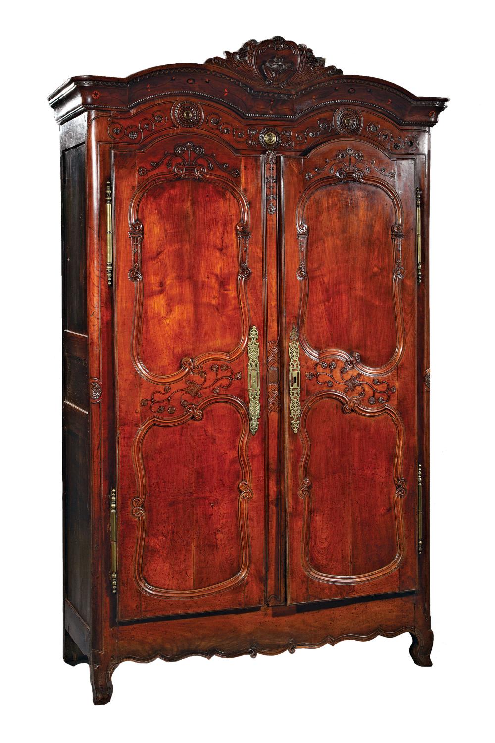 LOUIS XV CARVED, INLAID AND