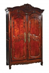 LOUIS XV CARVED, INLAID AND BR