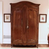 LOUIS XV CARVED MAHOGANY AND F