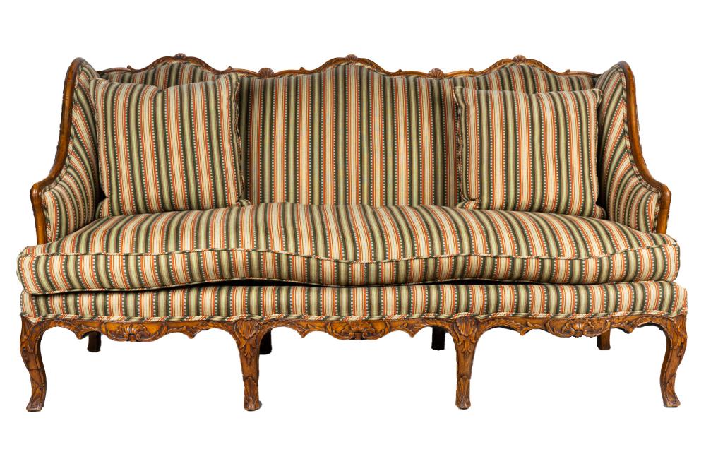 LOUIS XV CARVED WALNUT