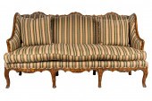 LOUIS XV CARVED WALNUT CANAPEu