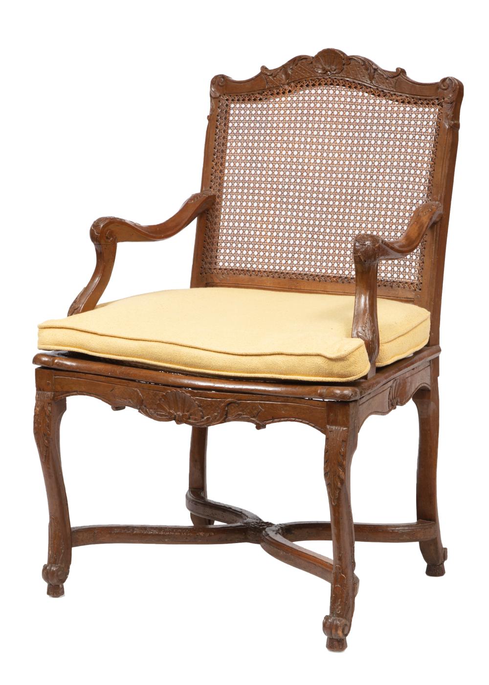LOUIS XV CARVED WALNUT