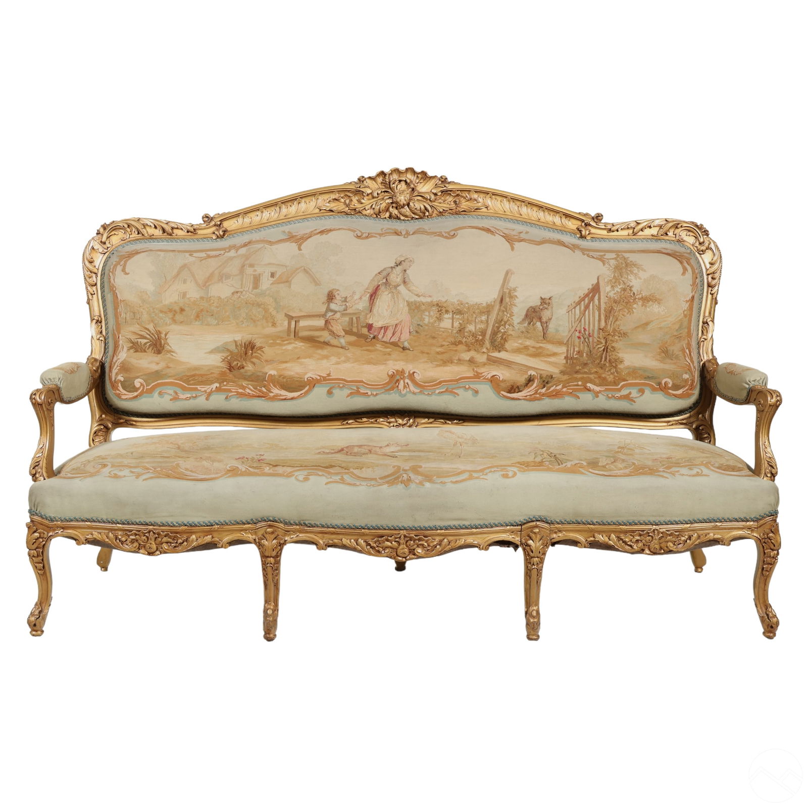 LOUIS XV FRENCH STYLE AUBUSSON