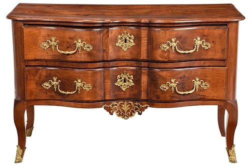 LOUIS XV FRUITWOOD BRONZE MOUNTED