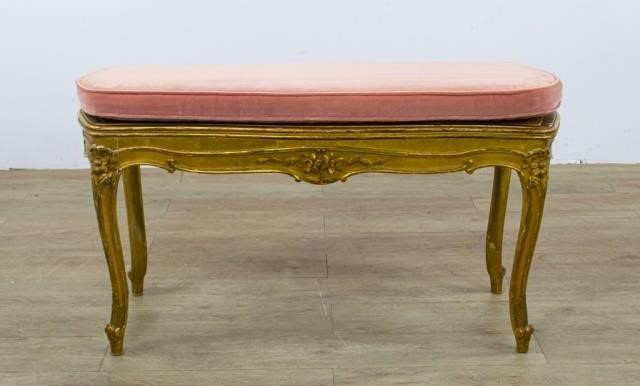 LOUIS XV GILT BENCHLouis XV style