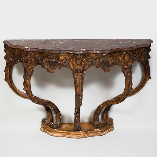 LOUIS XV GILTWOOD CONSOLE
