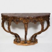 LOUIS XV GILTWOOD CONSOLE TABL