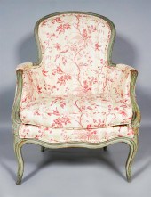 LOUIS XV GREY PAINTED BERGEREL