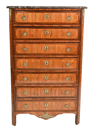 LOUIS XV KINGWOOD SEVEN DRAWER TALL