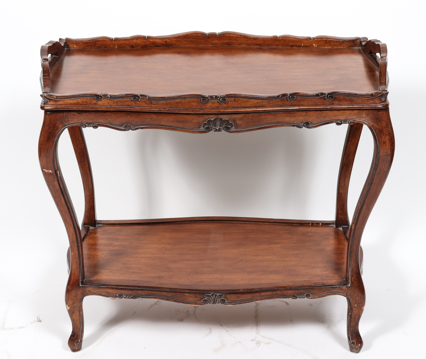 LOUIS XV MANNER TWO-TIER TABLE WITH