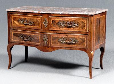 Louis XV marble-top commode,