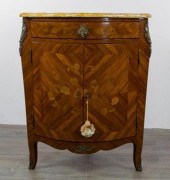LOUIS XV MARBLE TOP CORNER CAB