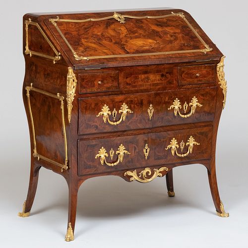 LOUIS XV ORMOLU-MOUNTED WALNUT