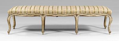 Louis XV paint-decorated bench,