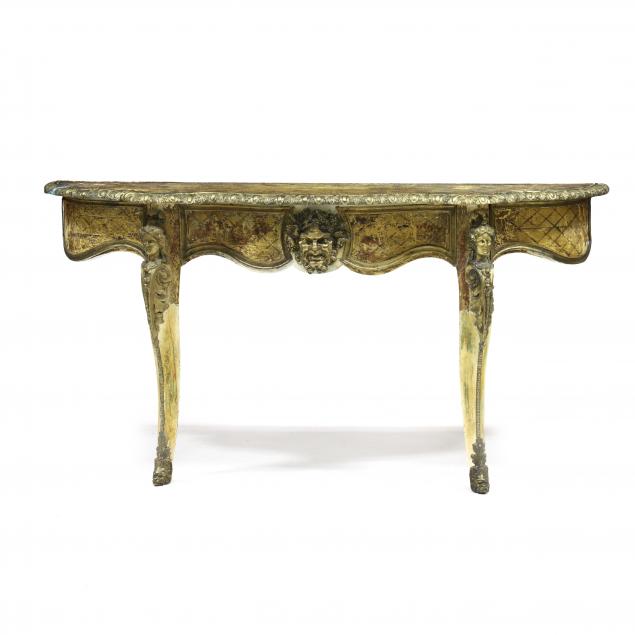 LOUIS XV PAINTED AND ORMOLU MOUNTED