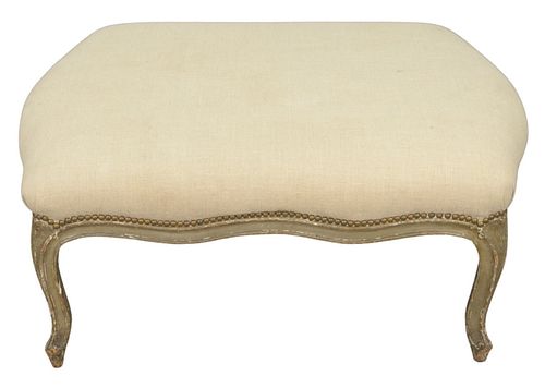 LOUIS XV PAINTED BENCH, NEWLY