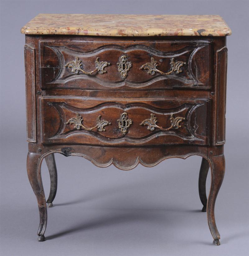 LOUIS XV PROVINCIAL CARVED WALNUT