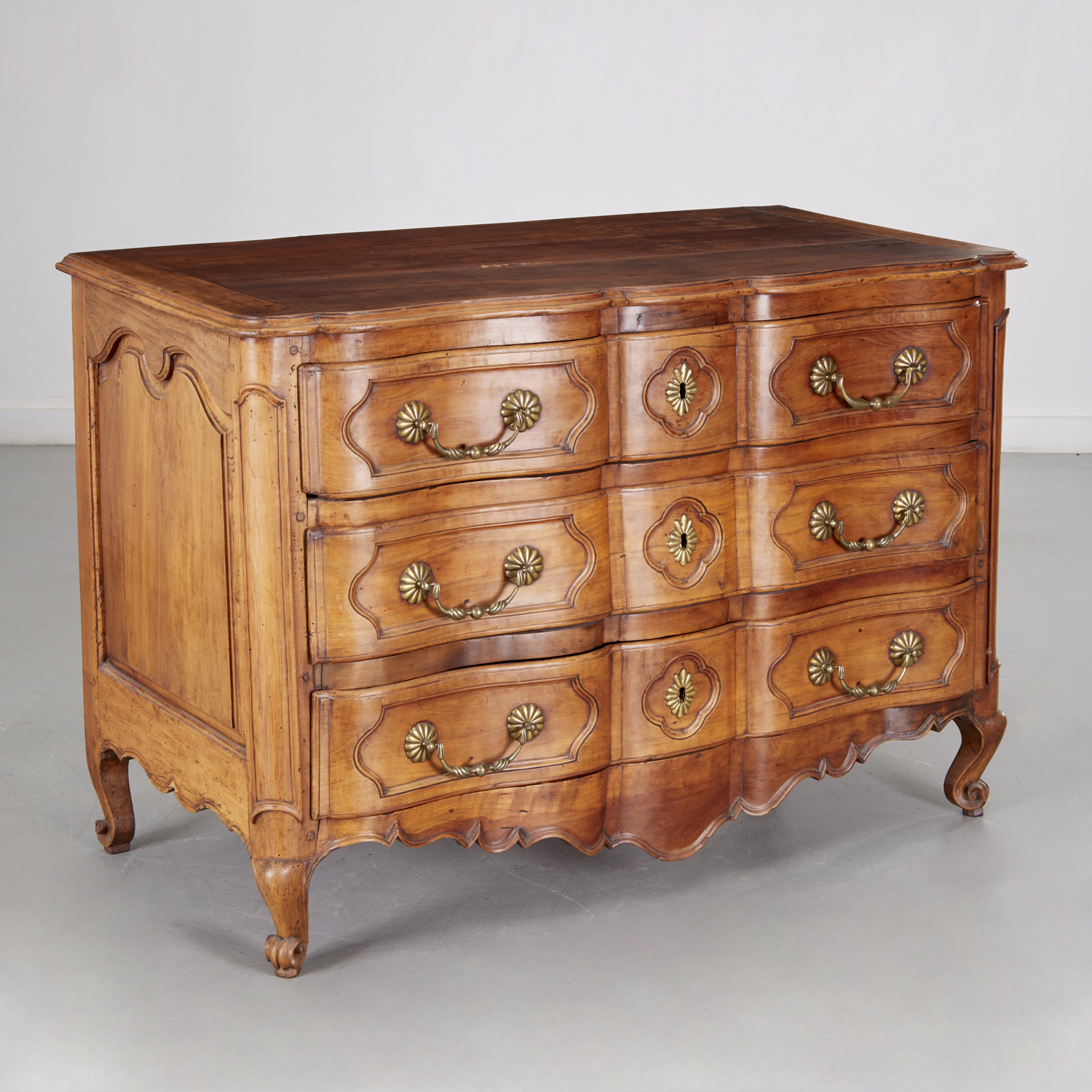 LOUIS XV PROVINCIAL CARVED WALNUT