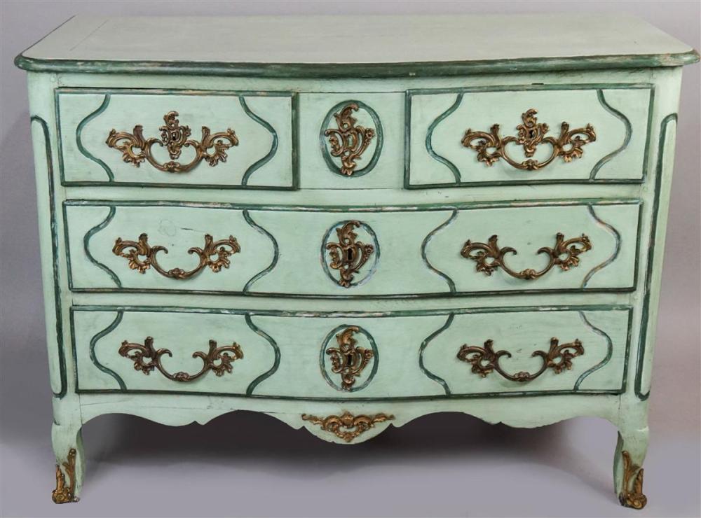 LOUIS XV PROVINCIAL GREEN-PAINTED