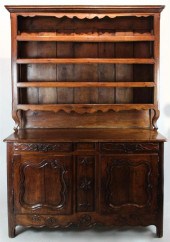 LOUIS XV PROVINCIAL OAK HUTCH