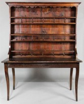 LOUIS XV PROVINCIAL OAK TABLE,