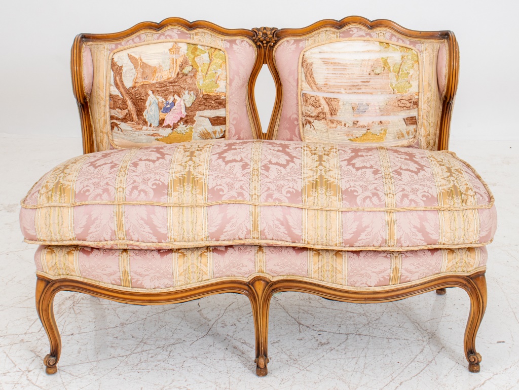 LOUIS XV REVIVAL UPHOLSTERED 