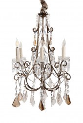 LOUIS XV STYLE 6 LIGHT CRYSTAL