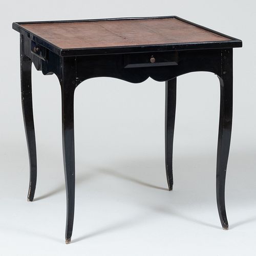LOUIS XV STYLE BLACK LACQUER