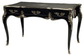LOUIS XV STYLE BLACK-LACQUERED