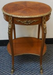 LOUIS XV STYLE BRASS MOUNTED F