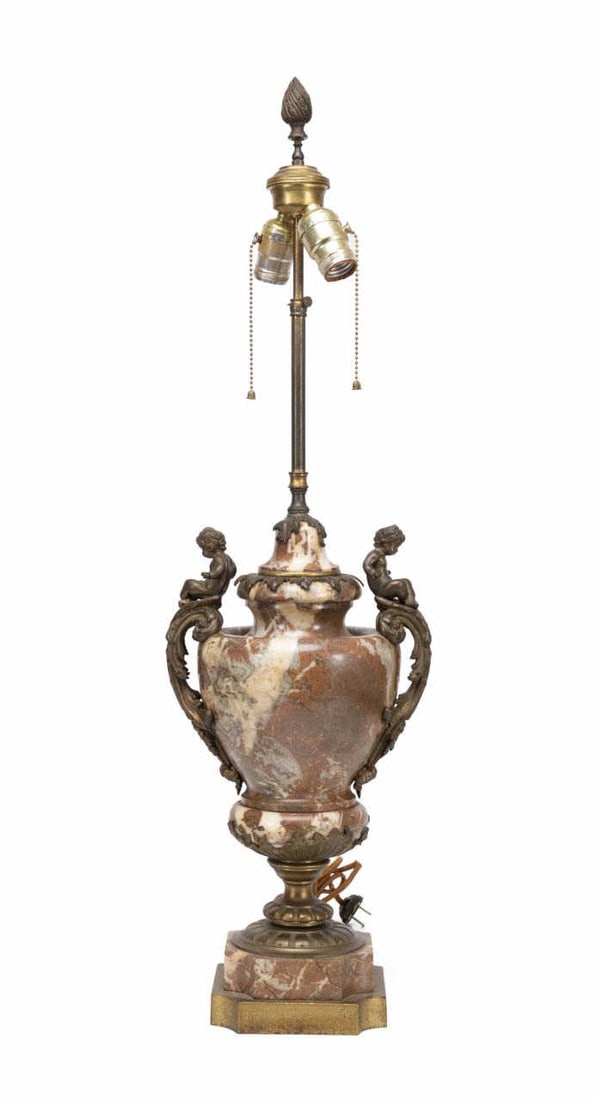 LOUIS XV STYLE BRONZE & MARBLE