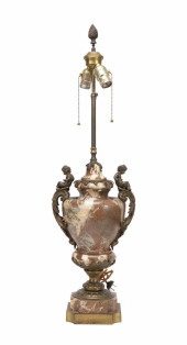 LOUIS XV STYLE BRONZE & MARBLE