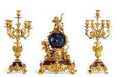 LOUIS XV STYLE BRONZE AND MARB