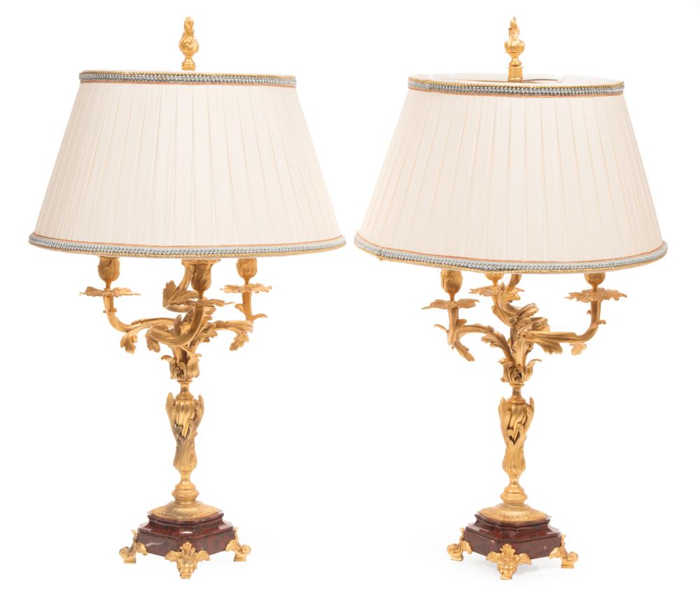 LOUIS XV-STYLE BRONZE AND MARBLE