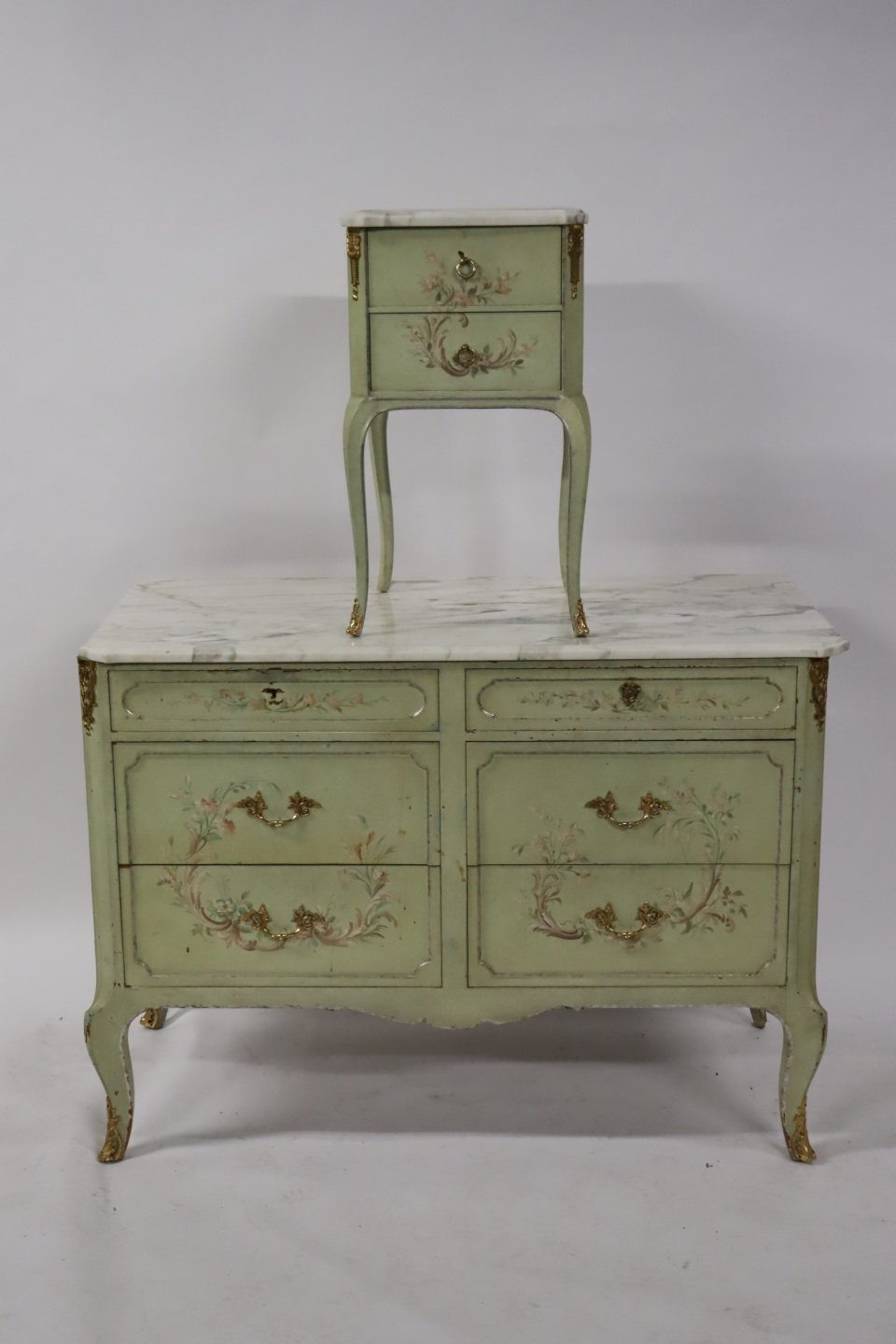 LOUIS XV STYLE BRONZE MOUNTED,