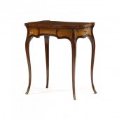 LOUIS XV STYLE BURL WOOD INLAI