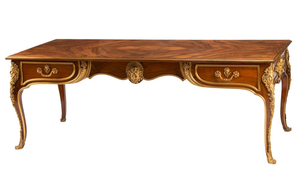 LOUIS XV-STYLE BURLWOOD BUREAU