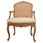 LOUIS XV STYLE CANED FAUTEUIL<