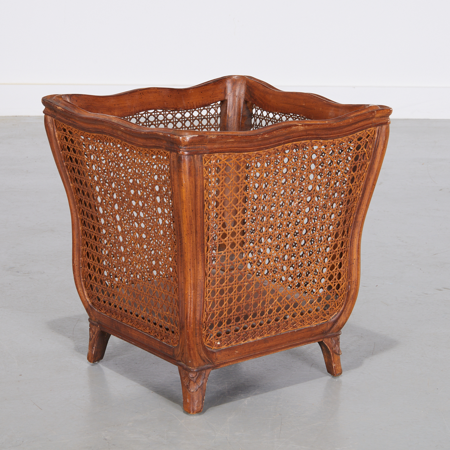 LOUIS XV STYLE CANED JARDINIERE