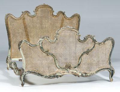 Louis XV style carved bedstead,