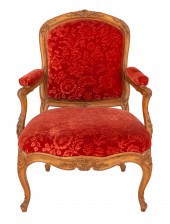 LOUIS XV STYLE CARVED BEECHWOO